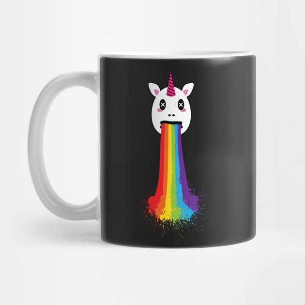 Rainbow Puke Unicorn LGBT Pride by ProudToBeHomo